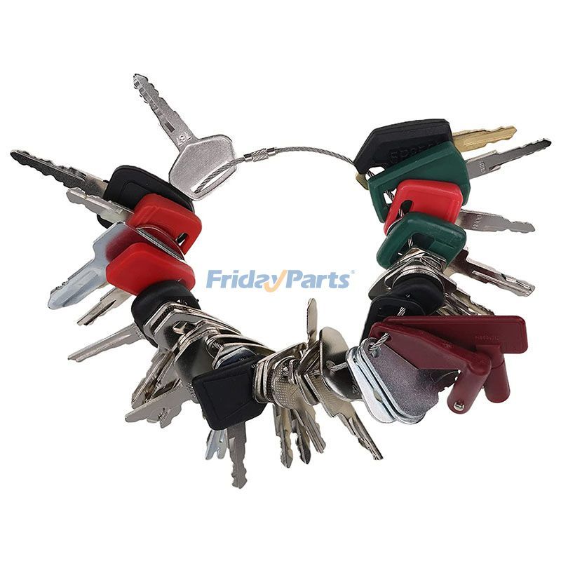39 Pcs Ignition Key Set for Caterpillar CAT Case Ford Komatsu JCB JD